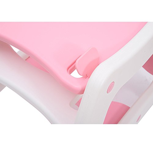 homcom 420-001PK 3 in 1 Kinderhochstuhl Kombihochstuhl Multifunktion Babyhochstuhl mit Schaukelfunktion, rosa - 8