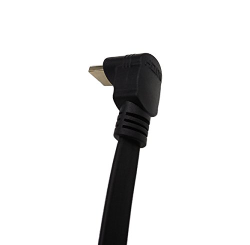 cerrxian 1 FT flach slim High Speed HDMI Verlängerung Kabel A Stecker auf 90 Grad bis Winkel A Stecker Kordel - 6