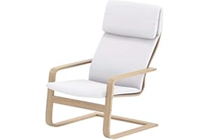 Custom Slipcover Replacement Cover Only! The Chair is Not Included! Cotton Cover for IKEA Pello Armchair Cover (Cotton White)