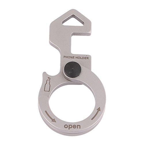 Preisvergleich Produktbild Zdmathe Multitool Edc Keychain, 100% Edelstahl Anti-verlorene KeyChain Karabiner Mutil Funktion Home Tool Edc Überleben Tactical Gear - Flaschenöffner, Schraubenschlüssel, Schraubenzieher, Key Clip, etc