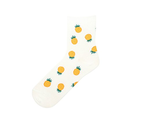 Preisvergleich Produktbild Knöchel-Jungen-Mädchen-weiße Baumwolle Spaß-lustige Neuheit Jugend Funky Niedlich Ananas Socken Socks