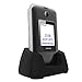 Price comparison product image Ushining 3G Senior Flip Unlocked SIM Free Mobile Phone,Big Button Mobile Phone Easy-to-Use with Charging Dock (Black)