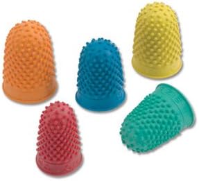 Quality Thimblette Rubber for Note-counting Page-turning Size 00 Very Small Red Ref 265460 [Pack 10]