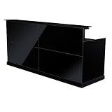 mostrador oficina diseño Frontal: Negro lacado Muebles de Oficina recepción mostrador Zürs