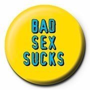 Preisvergleich Produktbild Bad Sex Sucks Button gelb