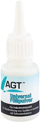 Preisvergleich Produktbild AGT Klebstoff Füller: Universal-Füllpulver zum Auffüllen von Löchern und Rissen (Sekundenkleber-Füllpulver)