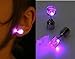 Produktbild LED Ohrringe Leucht Ohrstecker Ohrringe violett lila leuchtende Ohringe mit Licht