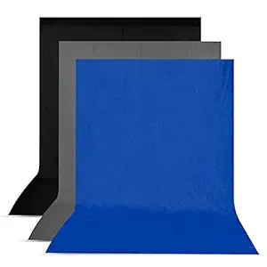 Boltove 8FTX12FT Grey,Blue and Black Backdrop Background for Photography Photo Booth Backdrop for Photoshoot Background, television, video production and home decoration, weddings, parties, newborns, children, product photography,Screen Video, Curtain