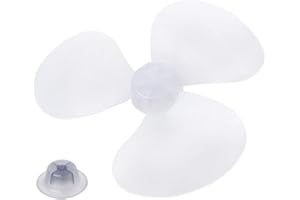 MISUVRSE 3-Blatt Lüfterflügel Aus Durchsichtigem Kunststoff Ersatz Für 12-Zoll Standventilator Mit Standventilator. 3-Blätter Lüfterflügel