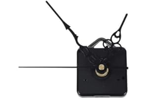 CABLEPELADO Mecanismo Movimiento Reloj Cuarzo silencioso, Kit de reparación de Reloj, Reloj creación 3D, manijas Reloj, Movimiento del Reloj, Aguja Minutos 100 mm, Aguja Horas 70 mm, Negro