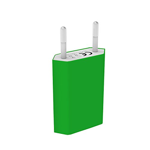Original COVERLOUNGE – 2in1 Ladeset mit Micro USB Kabel / Datenkabel / Ladekabel [2.1 A] & Slim Netzteil USB universal Adapter [1.0A] für alle LG Smartphones mit Micro USB Anschluss | Farbe: grün | Länge: 1 Meter / 1m - 4