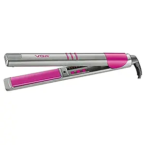 VGR V-580 23 MM Slim Plate Professional Hair Straightener with Ceramic Coated Plate & Uniform Heat Technology for All Hair Type 130?C To 210?C Adjustable Temp with LED Display 360 Swivel Cord, Grey