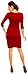 Zeta Ville - Women's Maternity Wrap V-neckline Empire Seam Pleated Dress - 001c (Crimson, 16)