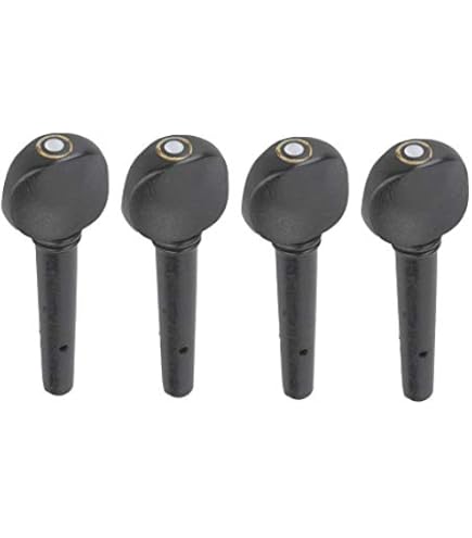 4 Piroli Per Violino In Ebano - Set Completo Con Puntale Per Violino 4/4 | Perfetti Per Accordatura E Sostituzione - Foto 6