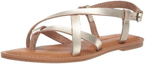 Amazon Essentials Sandali con Cinturino Casual Donna, Oro, 35 EU