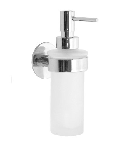 Smedbo Time Seifenspender mit mattem Glas für Wand, verchromt YK369