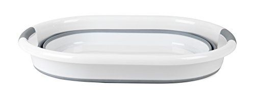 Beldray LA034816 zusammenklappbarer Wäschekorb, oval,Weiß/Grau - 3