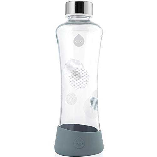 Equa Glass Bottle, metallic Silver