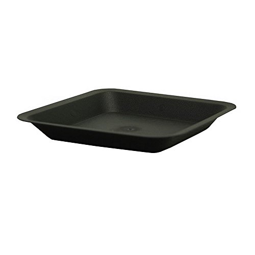 Blumentopf Untersetzer quadratisch schwarz (23x23cm)