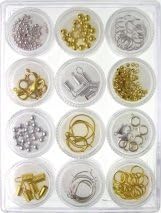 Bead Cafe Trinket Box with 12 Re-Usable Pots of Findings
