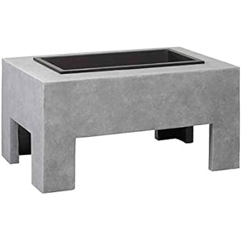 OUTLIV. Feuertisch Garten Feuerstelle quadratisch Terrasse 58x58x39cm