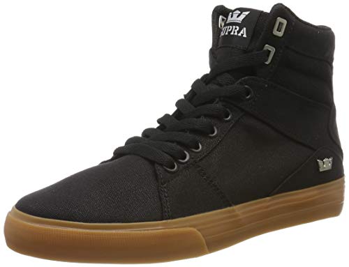 Supra Aluminum, Scarpe da Skateboard Unisex - Adulto, Schwarz (Black-Gum-M 38), 43 EU