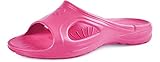  Ladeheid Damen leichte Eva Badelatschen Gartenschuhe Badepantolette Badeschuhe KL039D (Rosa, 40)