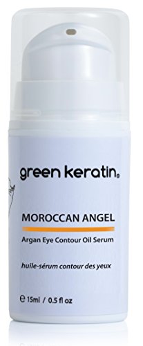 Green Keratin Argan Eye Contour Night Oil Serum For Dry and Mature Skin Types