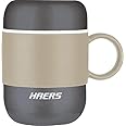 Haers Stainless Steel Double Wall Vaccum Insulated Coffee Mug with Lid (280ml_Gold)