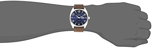 Seiko Men's SNKN37 Stainless Steel Automatic Self-Wind Watch with Brown Leather Band