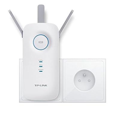 TP-Link Répéteur 1750 Mbps Wi-Fi Gigabit Bi-Bande: 450 Mbps en 2.4 GHz et 1300 Mbps en 5 GHz, 1 Port Ethernet Gigabit, Compatibilité Universelle, Installation Facile, Version Française ((RE450 (FR))