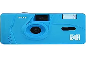 Kodak M35 35mm Film Camera - Focus Free, Reusable, Built in Flash, Easy to Use (Cerulean Blue)