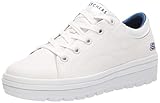  Skechers Street Cleat-Bring It Back, Zapatillas para Mujer, Blanco Canvas/White Duraleather Trim Wht, 38 EU