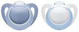 NUK Genius Silikon-Schnuller, kiefergerecht, auch für zarte Neugeborene, BPA-frei, 2 Stück