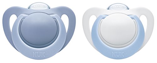 NUK Genius Silikon-Schnuller, kiefergerecht, auch für zarte Neugeborene, BPA-frei, 2 Stück