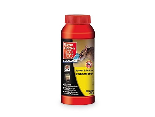 Bayer 79538278 Garten Ratten und Mäuse Portionsköder, 250 g (25x 10 g)