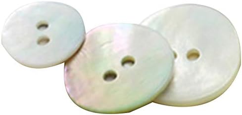 Hemore 100pcs Replacement Shell Sewing Buttons 2 Hole Retro Style Natural Round Buttons or Craft Sewing DIY Home Textile…