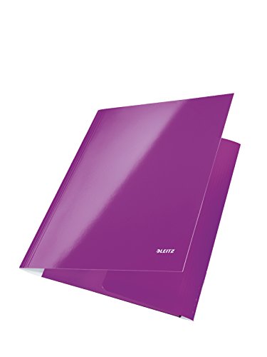 Leitz Carpeta de 3 solapas WOW  Capacidad para 250 hojas  A4  Cierre el  stico  Pl  stico flexible  P  rpura  39820062