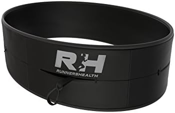 Runner's Health Running Belt Waist Pack - Everyday Fitness Belt for Gym Workouts, Exercise, Cycling, Walking, Hiking, Yoga &amp; Running - Secure Unisex Waist Pouch bag for PHONE and Keys (BLACK, MEDIUM)