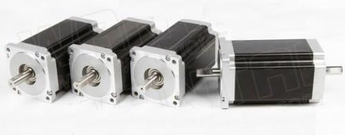 Gowe 4PCS CNC Nema 34 Dual Shaft stepper motor 1600OZ,3.5A,4-Leads 85BYGH450C-012B