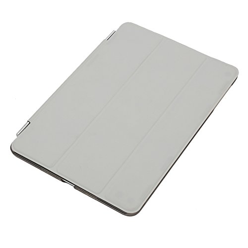 Besmall Neu Ultra Slim Edles iPad mini1 2 3 Hülle – Smart Cover Leder Case Schutz Hülle Tasche + Back Case – inkl. Displayschutzfolie Reinigungstuch Stift mit Multi Ständer Auto Sleep Wake (iPad mini1/2/3, Farbe:Grau) - 3