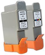 Compatible with Calcomp Techjet Designer 720 C Ink Cartridges Set Black, Cyan, Magenta, Yellow - BCI-21BK & BCI-21C / 0954A002 & 0955A002 - Inhalt: 9,2 ml & 12,6 ml
