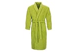 100% algodón de 410 grs/m² Burrito Blanco Albornoz de Ducha Liso/Bata de Baño con Cuello Esmoquín/Albornoz Hombre Mujer Algodón 100% Talla XL, Verde Pistacho