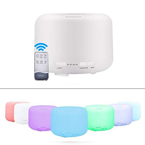 T500 Remote Control Clear White Air Humidifier Essential Oil Diffuser Ultrasonic Mist Maker Ultrasonic Aroma Diffuser Atomizer Color LED US Plug Humidifier (SKU : Hc37521)
