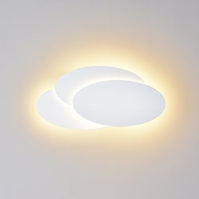 K-Bright 12W LED wall light lamp wall lamp bathroom lamp wall steel effect lamp bathroom lamp floor lamp effect, white aluminum shell, 3000K warm white