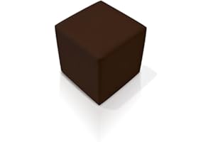 moebel-eins KUBUS Sitzwürfel Bandscheibenhocker Sitzhocker Fußhocker in braun 50x45x45 cm, braun