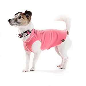 Gold Paw Stretch Fleece Dog Coat - Coral Size 8