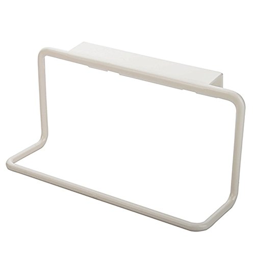 2 Stück Kunststoff Handtuch Rack Küche Schrank zum Aufhängen Halter Badezimmer Regale Küche Schrank Aufhänger weiß
