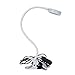 Produktbild UBaymax LED Schreibtisch Lampe 5V Klemmleuchte Dimmbar 2 Helligkeitsstufen USB Anschluss Bettleuchten Schwanenhals Leseleuchten für Wohnzimmer und Schlafzimmer, Weiß und Warm Weiß Einstellbar(Weiß)