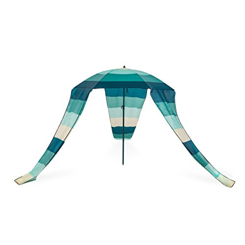 Homekraft MAUI CIRCUS Strandschirm mit Zelt Sonnenschirm Sonnenschutz Gartenschirm 180 cm UV Schutz (Grün)